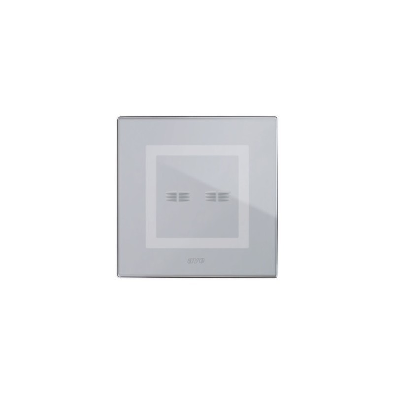 PLAQUE VERA 44 TOUCH CARRÉE GRIS OPAQUE 2 MODULES 2 COMMANDES|sfh|f53df3f5453c|