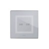 PLAQUE VERA 44 TOUCH CARRÉE GRIS OPAQUE 2 MODULES 2 COMMANDES|sfh|c935eb7a76a2|