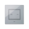 PLAQUE VERA 44 TOUCH RECTANGULAIRE GRIS OPAQUE 3 MODULES 2 COMMANDES|sfh|aa827d4ae7fa|