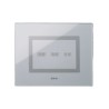 PLAQUE VERA 44 TOUCH RECTANGULAIRE GRIS OPAQUE 3 MODULES 3 COMMANDES|sfh|775367977eb8|