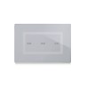 PLAQUE VERA 44 TOUCH RECTANGULAIRE GRIS OPAQUE 4 MODULES 3 COMMANDES|sfh|6ae245e796db|