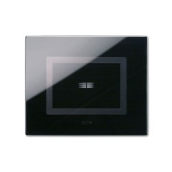 PLAQUE VERA 44 TOUCH RECTANGULAIRE NOIR ABSOLU 3 MODULES 1 COMMANDE|sfh|637f7ade9308|