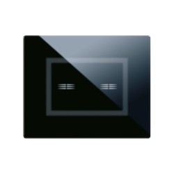 PLAQUE VERA 44 TOUCH RECTANGULAIRE NOIR ABSOLU 3 MODULES 2 COMMANDES|sfh|051b6b9004da|