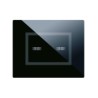 PLAQUE VERA 44 TOUCH RECTANGULAIRE NOIR ABSOLU 3 MODULES 2 COMMANDES|sfh|6ee81ca813d4|