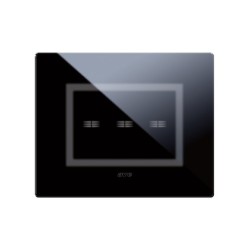 PLAQUE VERA 44 TOUCH RECTANGULAIRE NOIR ABSOLU 3 MODULES 3 COMMANDES|sfh|be6b2f2cee56|