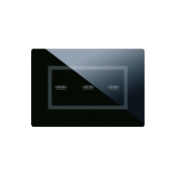 PLAQUE VERA 44 TOUCH RECTANGULAIRE NOIR ABSOLU 4 MODULES 3 COMMANDES|sfh|464b54ccac44|