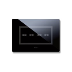PLAQUE VERA 44 TOUCH RECTANGULAIRE NOIR ABSOLU 4 MODULES 4 COMMANDES|sfh|e8971c0720fd|