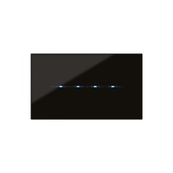 PLAQUE YOUNG TOUCH 44 RECTANGULAIRE NOIR ABSOLU 4 MODULES|sfh|2688b7cd6429|