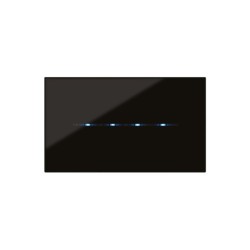PLAQUE YOUNG TOUCH 44 RECTANGULAIRE NOIR ABSOLU 4 MODULES|sfh|505772939f6a|