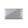 PLAQUE YOUNG TOUCH 44 RECTANGULAIRE GRIS MÉTALLISÉ 4 MODULES|sfh|770c093134f2|