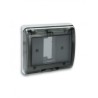 PLAQUE ETANCHE ENCASTREE CARREE 1 MODULE S45 COUVERCLE RIGIDE FUME|sfh|ec39efb4c027|
