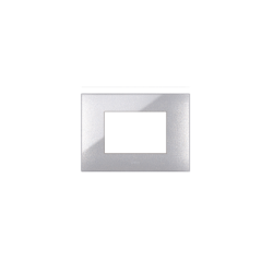 PLAQUE YOUNG 44 RECTANGULAIRE GRIS MÉTALLISÉ 3 MODULES|sfh|230ef680bd2c|