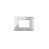 PLAQUE YOUNG 44 RECTANGULAIRE GRIS MÉTALLISÉ 3 MODULES|sfh|e0d271a284bf|