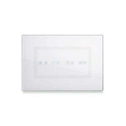 PLAQUE VERA 44 TOUCH RECTANGULAIRE BLANC 4 MODULES 4 COMMANDES|sfh|d7192e969531|