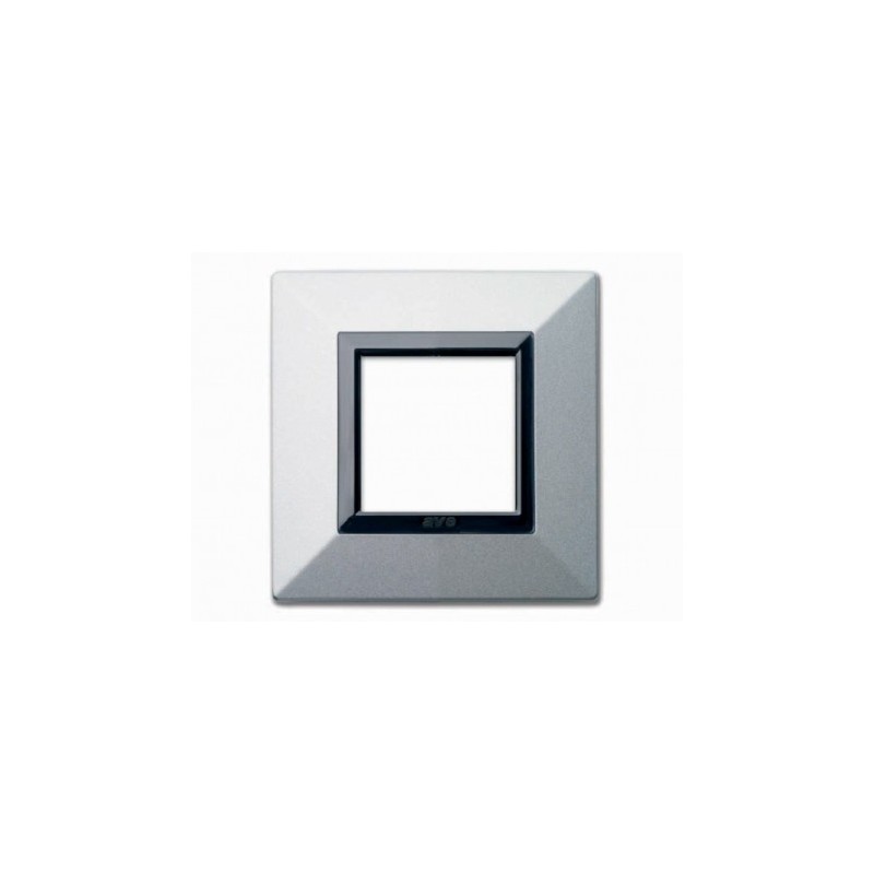 PLAQUE ZAMA 44 CARREE ARGENT OPAQUE 2 MODULES|sfh|4cd462572bec|