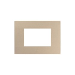PLAQUE SMART EASY 44 RECTANGULAIRE DORÉ MAT 3 MODULES|sfh|4a7127b0605e|