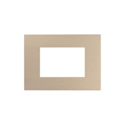 PLAQUE SMART EASY 44 RECTANGULAIRE DORÉ MAT 3 MODULES|sfh|03e727b0d4f9|