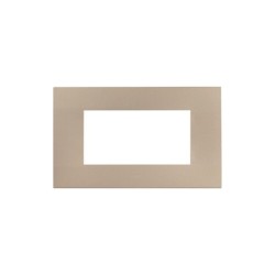 PLAQUE SMART EASY 44 RECTANGULAIRE DORÉ MAT 4 MODULES|sfh|7a0e6b80c2dc|
