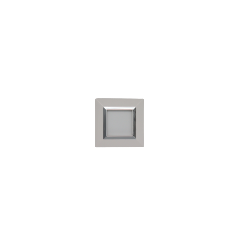 PLAQUE CUBICA 44 CARRÉE BLANC AVEC CADRE CHROMÉ 2 MODULES|sfh|42d06636d7a4|