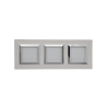 PLAQUE CUBICA 44 CARRÉE BLANC AVEC CADRE CHROMÉ 2+2+2 MODULES|sfh|fdb971150041|