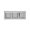 PLAQUE CUBICA 44 CARRÉE BLANC AVEC CADRE CHROMÉ 2+2+2 MODULES|sfh|3c6d0461d51d|