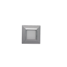 PLAQUE CUBICA 44 CARRÉE GRIS AVEC CADRE CHROMÉ 2 MODULES|sfh|bce11daa7caa|