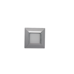 PLAQUE CUBICA 44 CARRÉE GRIS AVEC CADRE CHROMÉ 2 MODULES|sfh|6080c40ddc33|