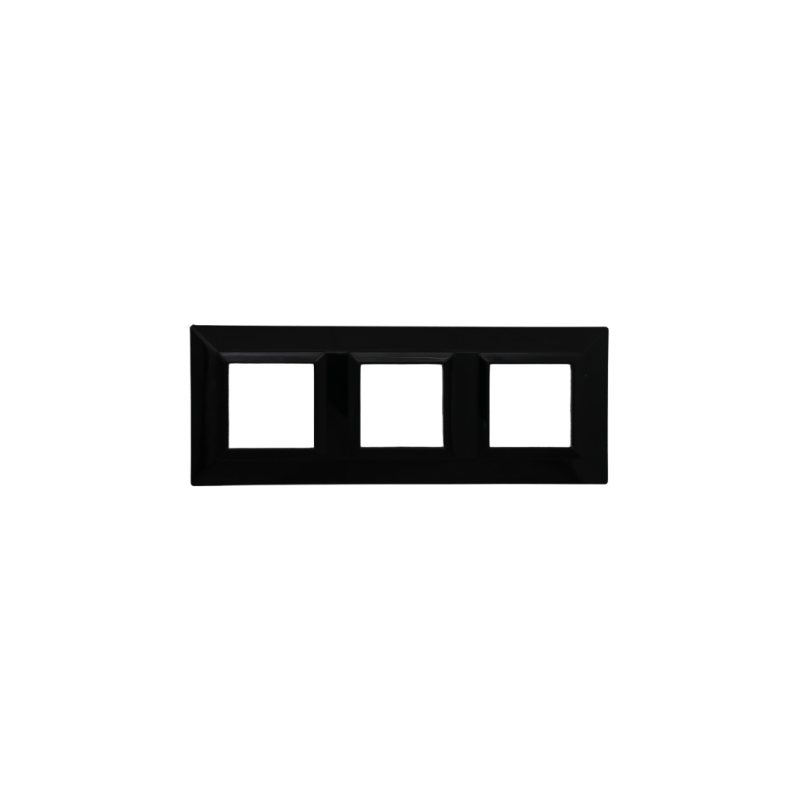 PLAQUE CUBICA 44 CARRÉE NOIR 2+2+2 MODULES|sfh|86fd71170c04|