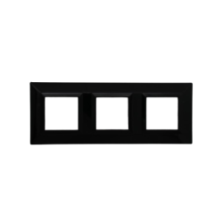 PLAQUE CUBICA 44 CARRÉE NOIR 2+2+2 MODULES|sfh|4ceb7f3949cd|