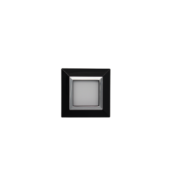 PLAQUE CUBICA 44 CARRÉE NOIR AVEC CADRE CHROMÉ 2 MODULES|sfh|fd3e8dad09be|