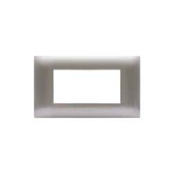 PLAQUE YOUNG 44 RECTANGULAIRE GRIS MÉTALLISÉ 4 MODULES|sfh|52eddb263654|