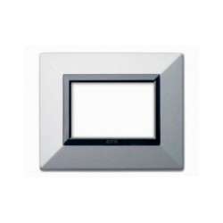 PLAQUE ZAMA 44 RECTANGULAIRE ARGENT OPAQUE 3 MODULES|sfh|75623fe0101d|