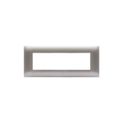 PLAQUE YOUNG 44 RECTANGULAIRE GRIS MÉTALLISÉ 7 MODULES|sfh|78e37b62b7c3|
