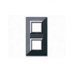 PLAQUE ZAMA 44 CARREE GRIS FONCE METALLISE 2+2 MODULES|sfh|85c48e7abbd0|