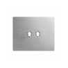 PLAQUE NEW STYLE 44 RECTANGULAIRE ALUMUNIUM NATUREL BROSSÉ 3 MODULES 2 COMMANDES|sfh|4bc6f99af196|