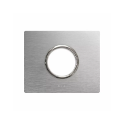 PLAQUE NEW STYLE 44 RECTANGULAIRE ALUMUNIUM NATUREL BROSSÉ 3 MODULES POUR 1 PRISE DE COURANT|sfh|782d5c2c5a4d|