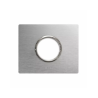 PLAQUE NEW STYLE 44 RECTANGULAIRE ALUMUNIUM NATUREL BROSSÉ 3 MODULES POUR 1 PRISE DE COURANT|sfh|782d5c2c5a4d|