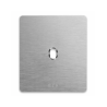 PLAQUE NEW STYLE 44 CARREE ALUMUNIUM NATUREL BROSSÉ 2 MODULES 1 COMMANDE|sfh|a6ab0fd16be1|