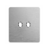 PLAQUE NEW STYLE 44 CARREE ALUMUNIUM NATUREL BROSSÉ 2 MODULES 1 COMMANDE|sfh|c3b4bb8ce6a8|