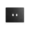 PLAQUE NEW STYLE 44 RECTANGULAIRE ALUMUNIUM ANTHRACITE BROSSÉ 3 MODULES 2 COMMANDES|sfh|99b12189a698|
