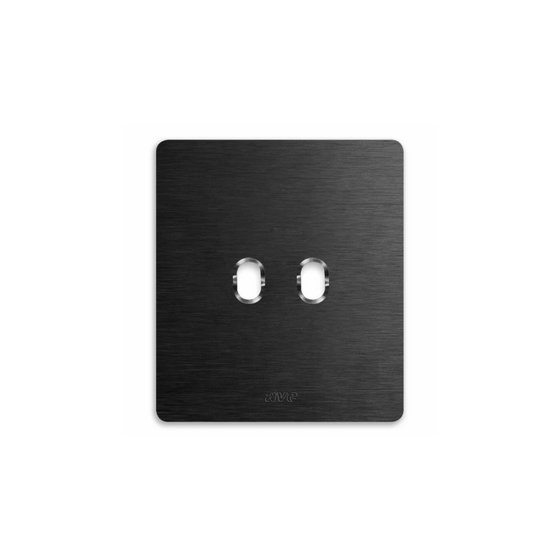 PLAQUE NEW STYLE 44 CARREE ALUMUNIUM ANTHRACITEBROSSÉ 2 MODULES 1 COMMANDE|sfh|49bdf8e9c844|