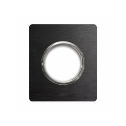 PLAQUE NEW STYLE 44 RECTANGULAIRE ALUMUNIUM ANTHRACITE BROSSÉ 2 MODULES POUR 1 PRISE DE COURANT|sfh|a91e4deb6b54|