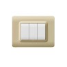 PLAQUE TECHNOPOLYMERE 44 RECTANGULAIRE CHAMPAGNE 3 MODULES|sfh|97c8ecef7acf|
