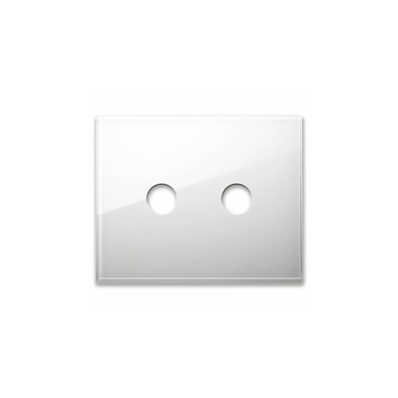 PLAQUE NEW STYLE 44 RECTANGULAIRE VERRE BLANC 3 MODULES 2 COMMANDES|sfh|e1c3cc0c55b4|