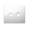 PLAQUE NEW STYLE 44 RECTANGULAIRE VERRE BLANC 3 MODULES 2 COMMANDES|sfh|21b9bfa18300|
