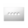 PLAQUE NEW STYLE 44 RECTANGULAIRE VERRE BLANC 4 MODULES 4 COMMANDES|sfh|e725cf1a8048|