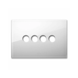 PLAQUE NEW STYLE 44 RECTANGULAIRE VERRE BLANC 4 MODULES 4 COMMANDES|sfh|559859f2eea2|