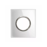 PLAQUE NEW STYLE 44 RECTANGULAIRE VERRE BLANC 2 MODULES POUR 1 PRISE DE COURANT|sfh|d6f03b589393|