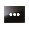 PLAQUE NEW STYLE 44 RECTANGULAIRE VERRE NOIR 3 MODULES 3 COMMANDES|sfh|8aef51ba77ad|