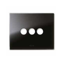 PLAQUE NEW STYLE 44 RECTANGULAIRE VERRE NOIR 3 MODULES 3 COMMANDES|sfh|215068953071|